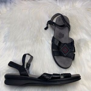 SAS Hurache Black Quarter Strap Sandals Si…